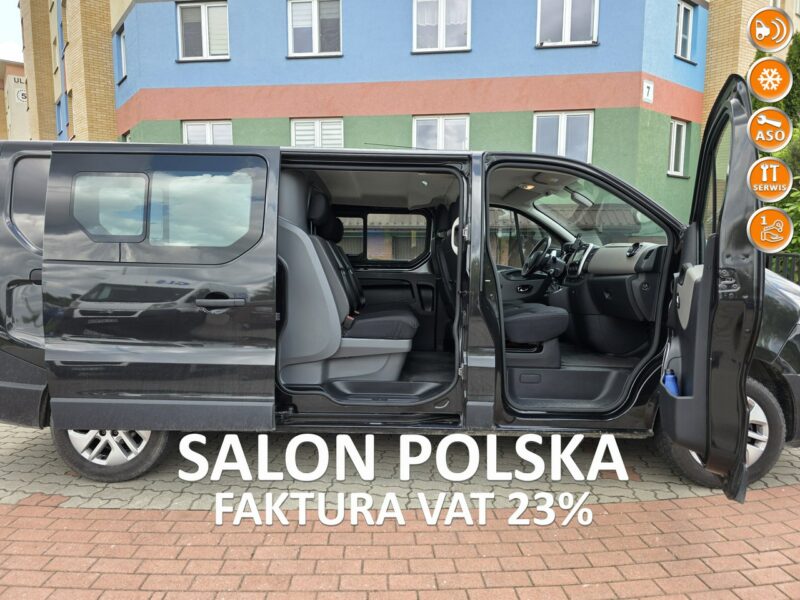 Renault Trafic 2017r LONG Furgon Brygadówka 6osobowy