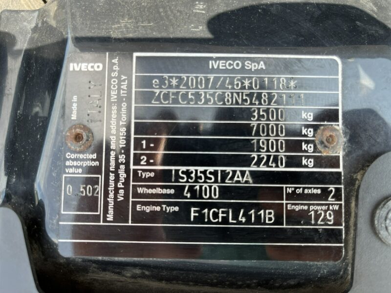 Iveco Daily 35S18 Chłodnia ZANOTTI -29*C/+29*C * GWARANCJA * 3.0/180KM *