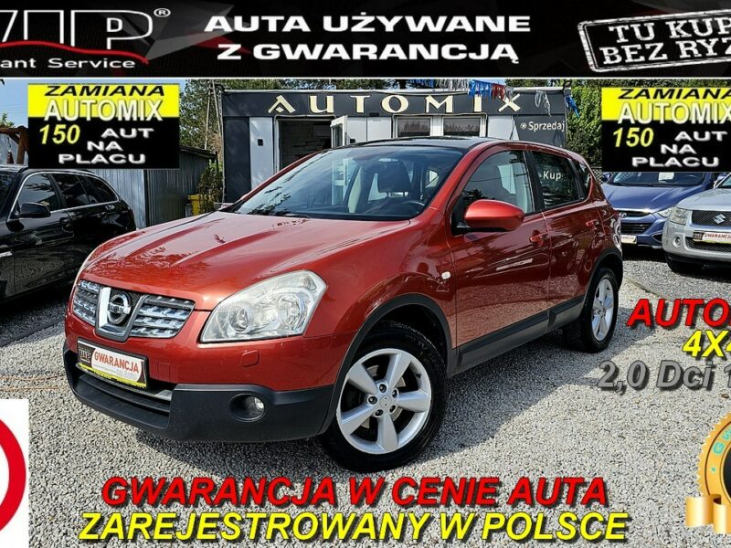 Nissan Qashqai 2,0 dCi.4X4, AUTOMAT !Panorama,Zarejestrowany, GWARANCJA/ZAMIANA I (2007-2013)
