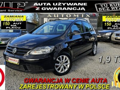 Volkswagen Golf Plus 3 SZT.1.9 TDI 105KM Bogate wyposazenie , GWARANCJA! Mozliwa zamiana ! I (2004-2009)