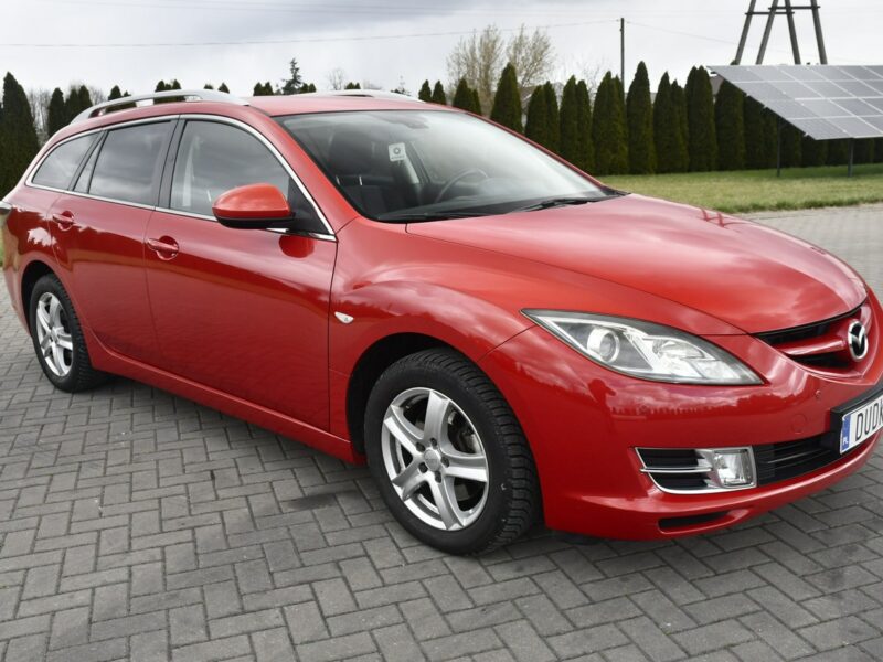 Mazda 6 1,8benz DUDKI11 Klimatr 2 str.Parktronic Przód i Tył.Hak.Tempomat.PIĘK II (2007-2013)