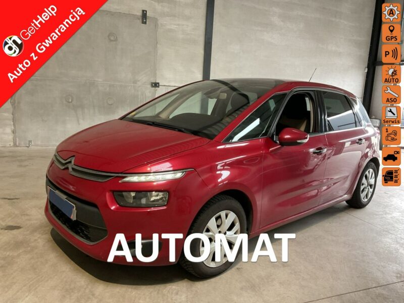 Citroen C4 Picasso Wirtualne zegary, automat, czujniki, kamera, hak, bluetooth, 2 klucze II (2013-)